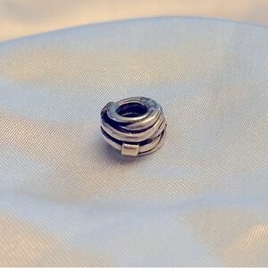 Authentic Pandora Sterling Silver and 14k 585 Gold Rope Charm #790251